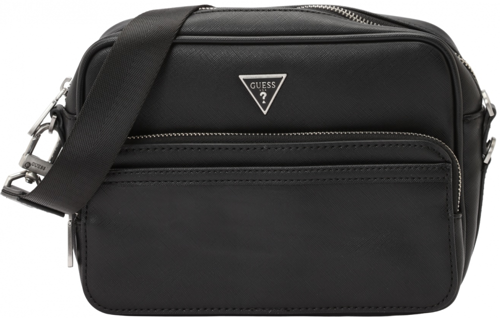 GUESS Taška cez rameno 'MILANO CROSSBODY DOUBLE ZIP'  čierna