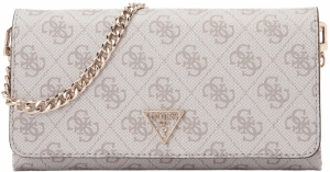 GUESS Listová kabelka 'NOELLE II XBODY FLAP ORGANIZER'  sivá / biela