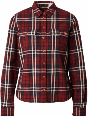 Superdry Blúzka  svetlobéžová / námornícka modrá / tmavočervená