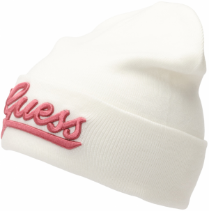 GUESS Čiapky 'BEANIE'  melónová / biela