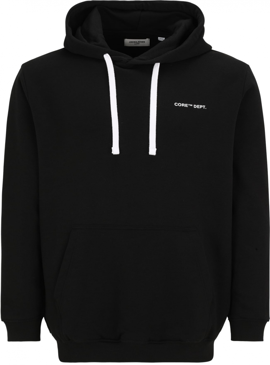 Jack & Jones Plus Mikina  čierna / biela