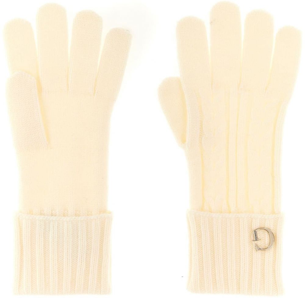 GUESS Prstové rukavice 'KNITTED GLOVES'  biela ako vlna