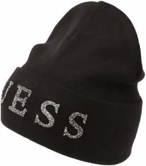 GUESS Čiapky 'BEANIE'  čierna / strieborná