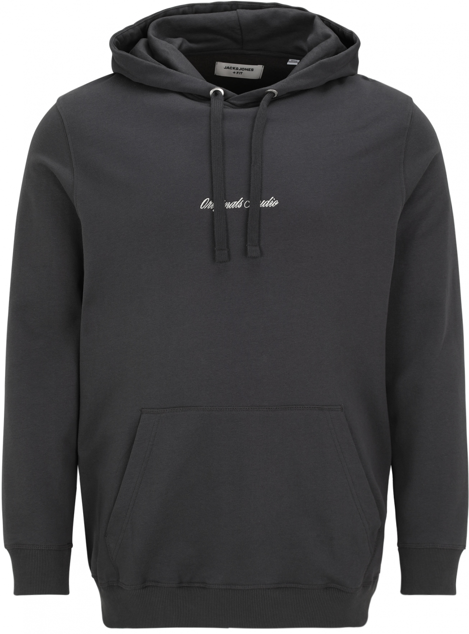 Jack & Jones Plus Mikina 'JORNORREBRO'  sivá / biela