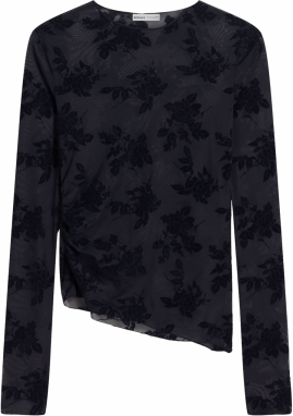 Bershka Tričko  námornícka modrá