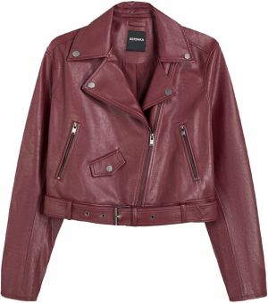 Bershka Prechodná bunda  bordová