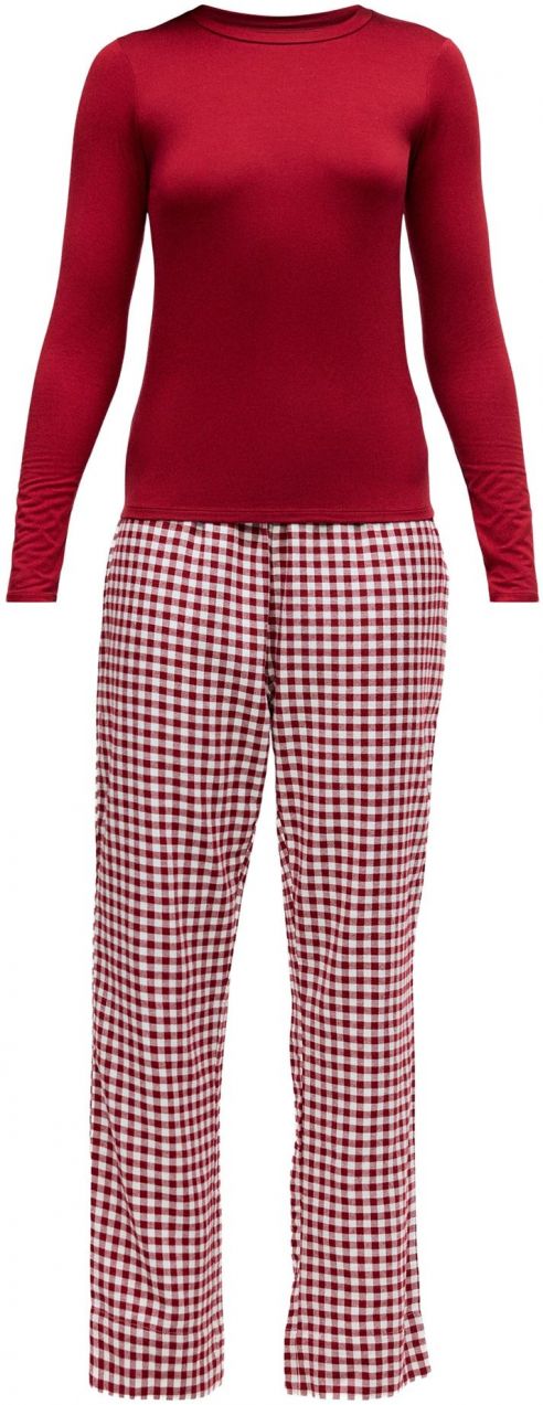 Hunkemöller Pyžamo  jasne červená / biela