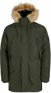 JACK & JONES Zimná parka 'JJCAMP'  tmavozelená