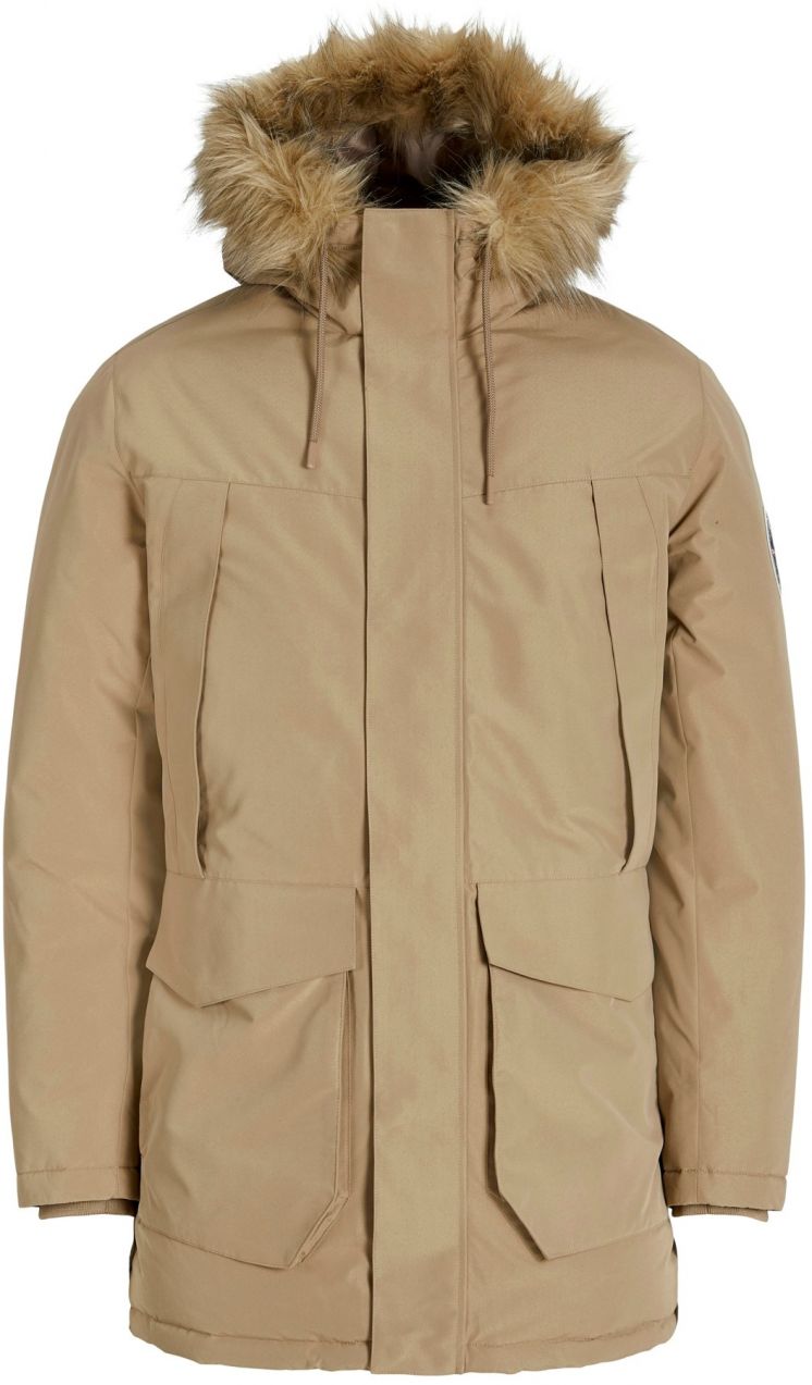 JACK & JONES Zimná parka 'JJCAMP'  tmavobéžová