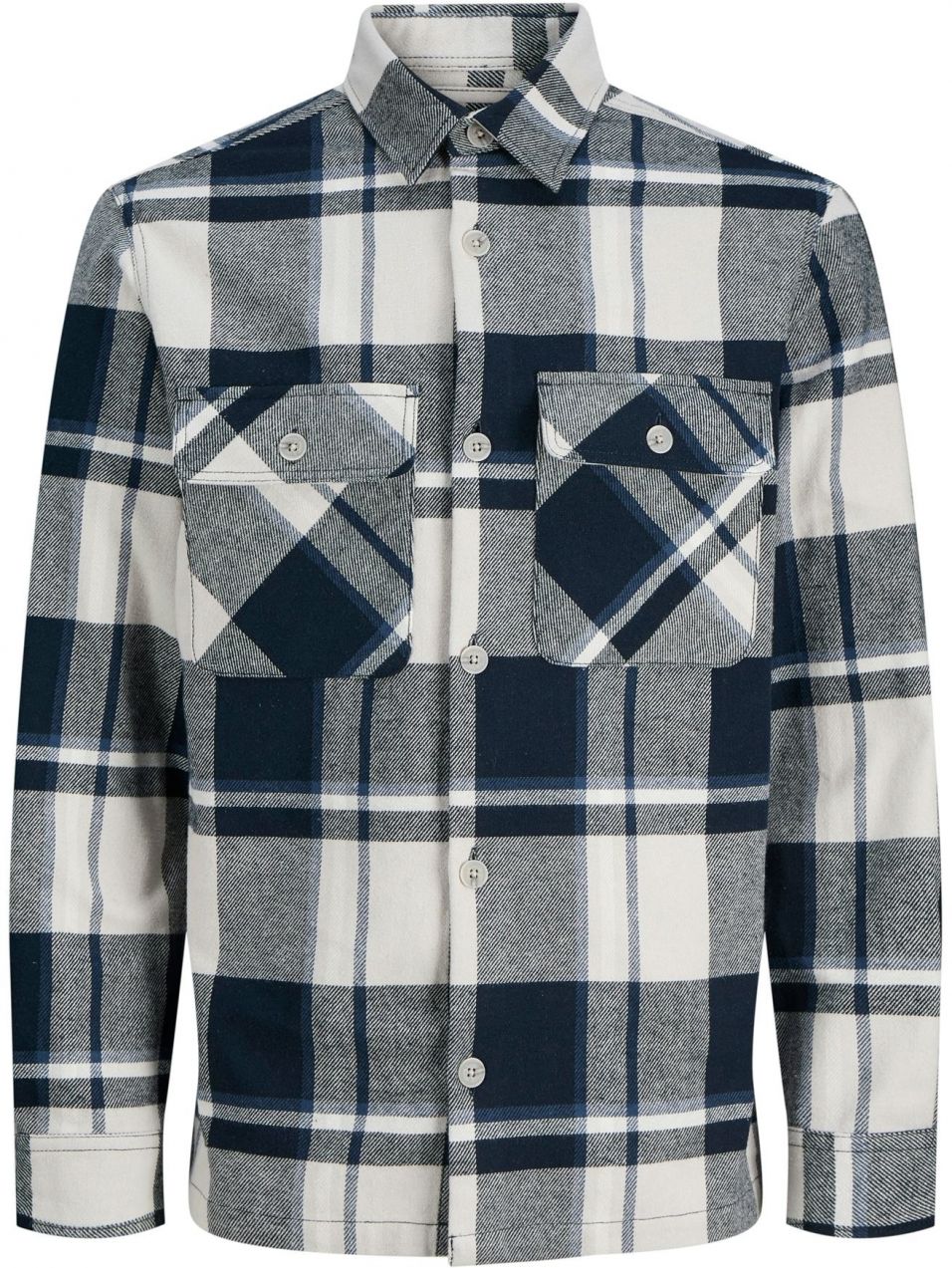 Jack & Jones Premium Košeľa 'JPRRAYLE'  námornícka modrá / biela