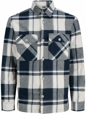 Jack & Jones Premium Košeľa 'JPRRAYLE'  námornícka modrá / biela