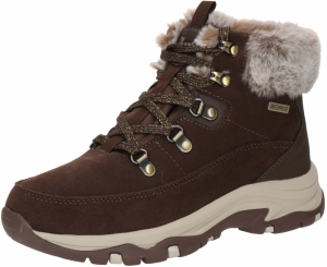 SKECHERS Šnurovacie členkové čižmy 'TREGO'  brokátová / tmavohnedá