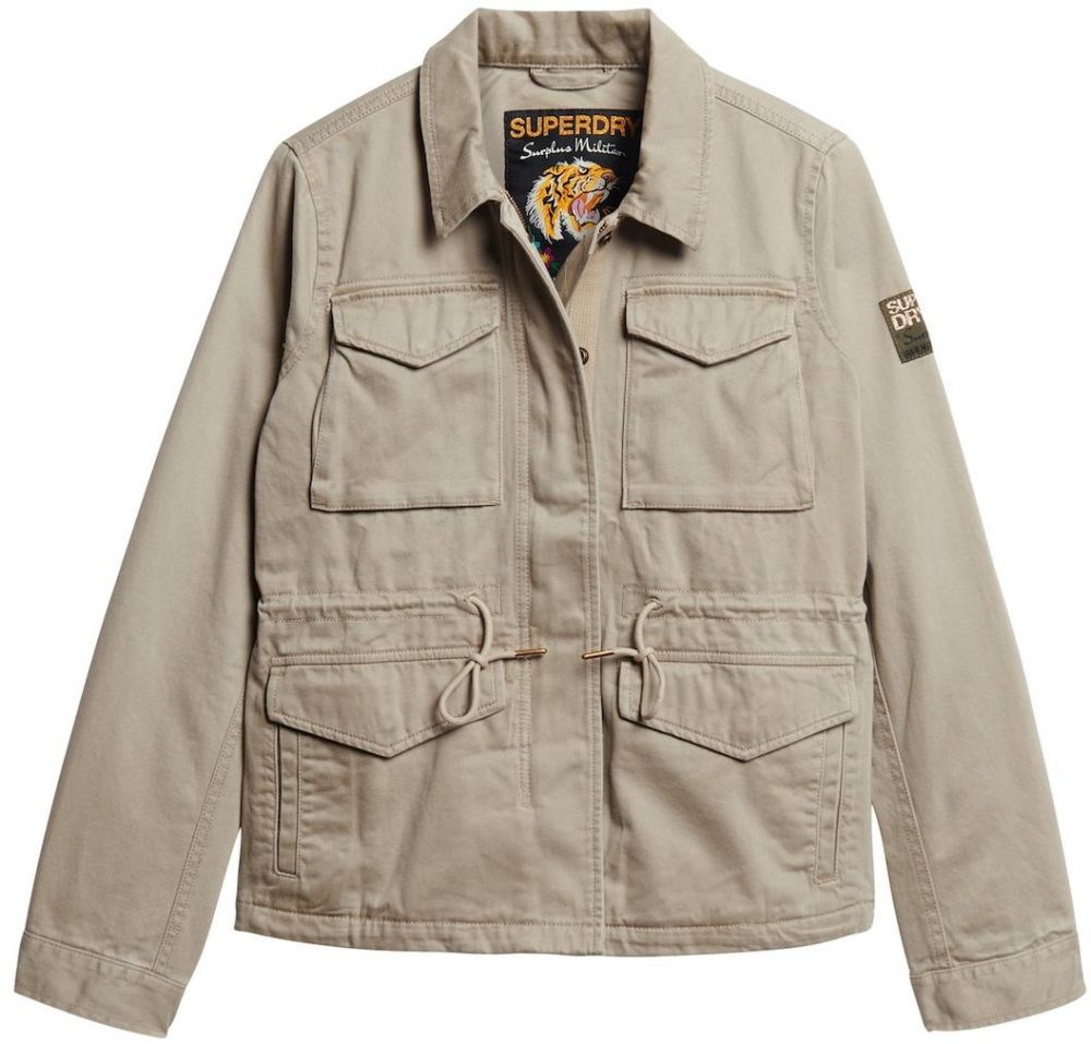 Superdry Prechodná bunda 'Military M65'  svetlobéžová