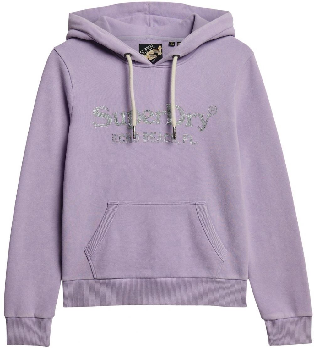 Superdry Mikina 'Venue'  fialová / strieborná