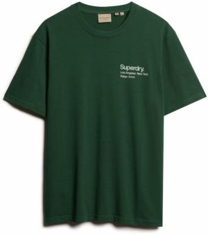 Superdry Tričko  zelená / šedobiela