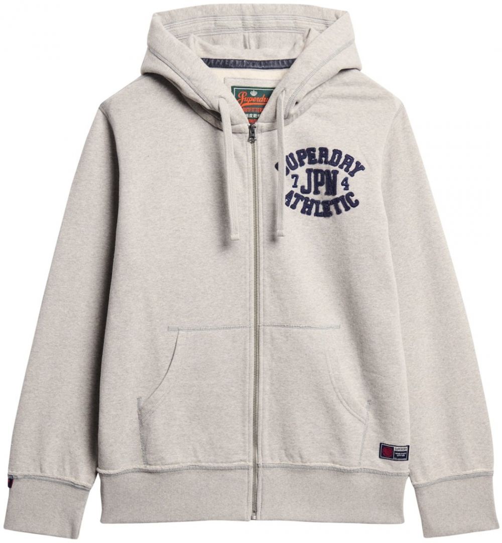 Superdry Tepláková bunda  námornícka modrá / sivá