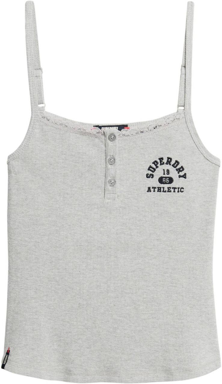 Superdry Top 'Essentials'  sivá melírovaná / čierna