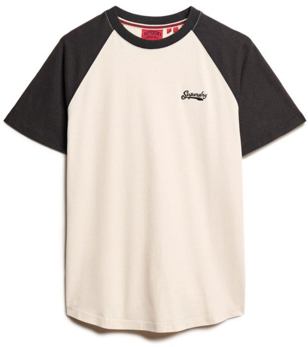 Superdry Tričko 'ESSENTIAL'  béžová / námornícka modrá