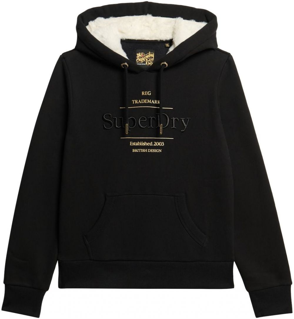 Superdry Mikina  zlatá / čierna