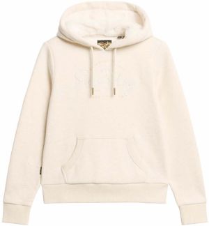Superdry Mikina  béžová / svetlobéžová / biela
