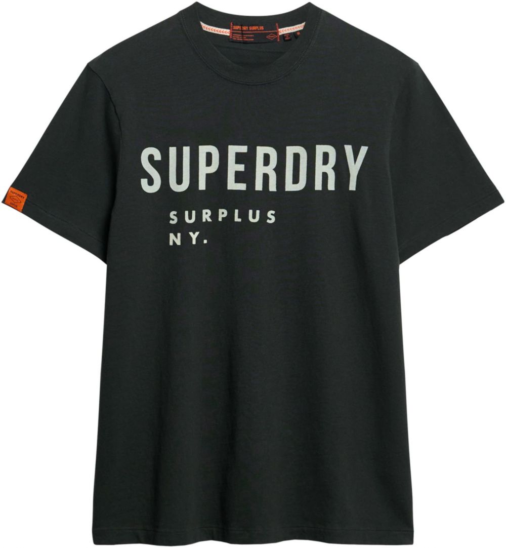 Superdry Tričko 'Surplus'  pastelovo zelená / čierna