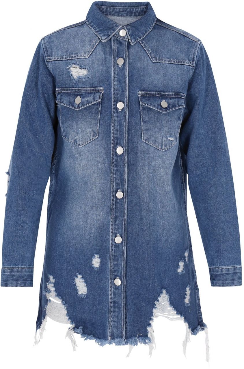 MYMO Prechodná bunda 'Fashion Look'  modrá denim