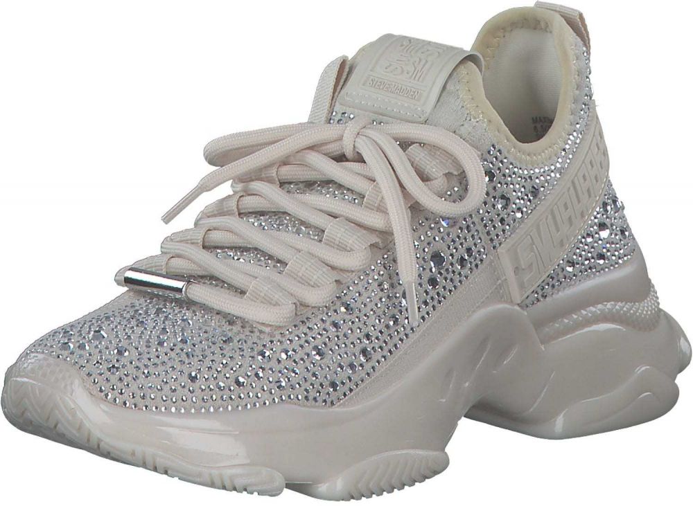 STEVE MADDEN Nízke tenisky 'Maxima-R'  svetlobéžová / strieborná