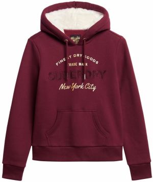 Superdry Mikina  zlatá / burgundská