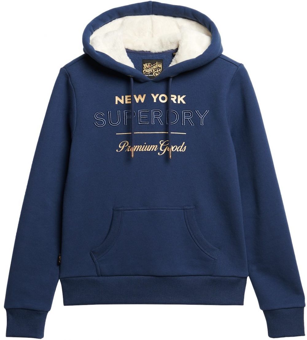 Superdry Mikina  tmavomodrá / zlatá žltá