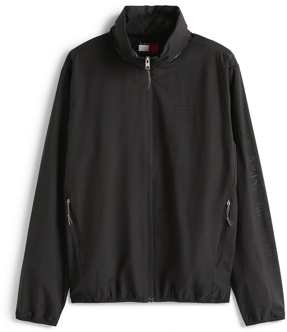 Tommy Jeans Prechodná bunda  čierna