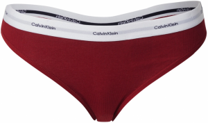 Calvin Klein Underwear Tangá  sivá / tmavočervená / biela