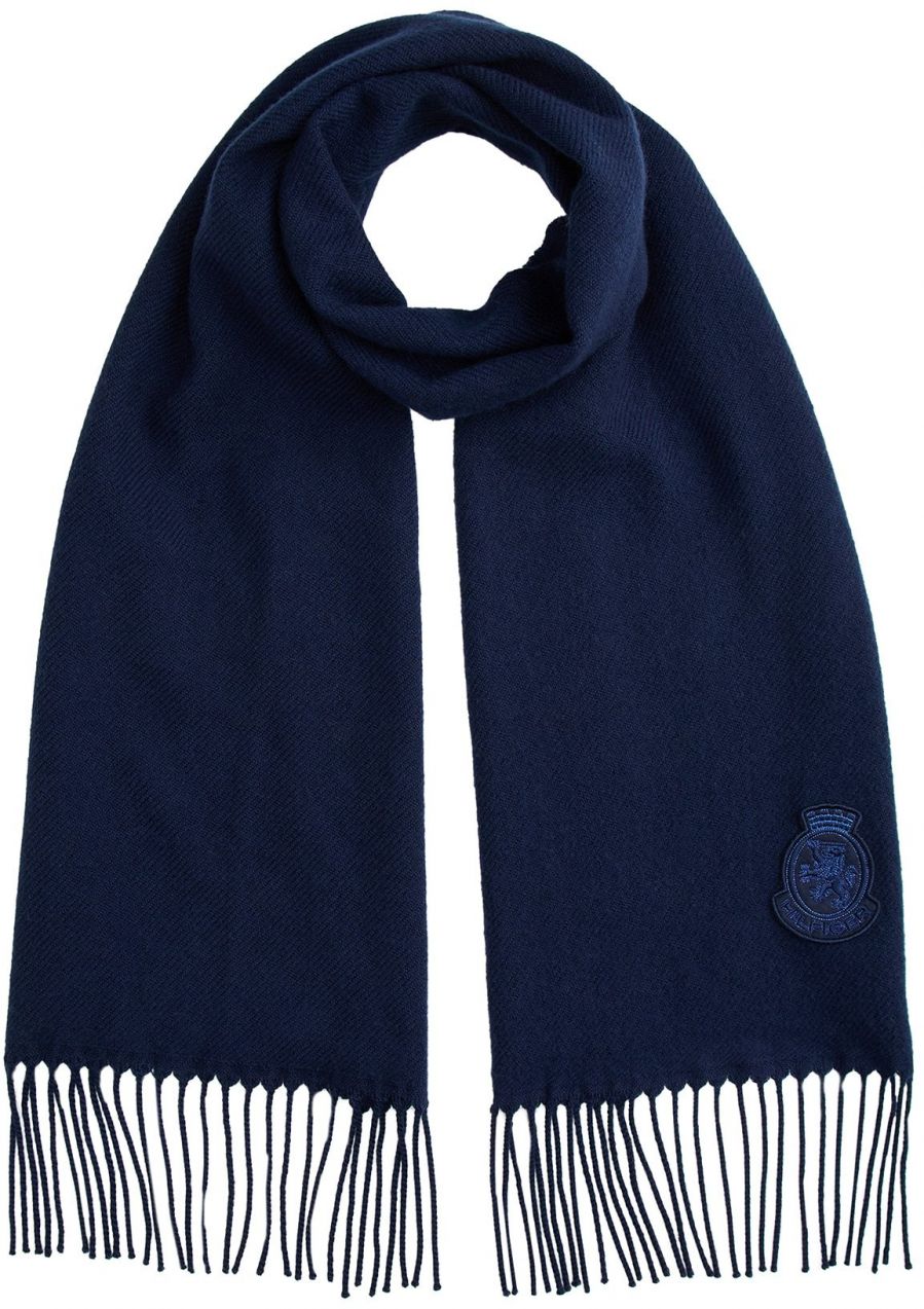 TOMMY HILFIGER Šál  tmavomodrá