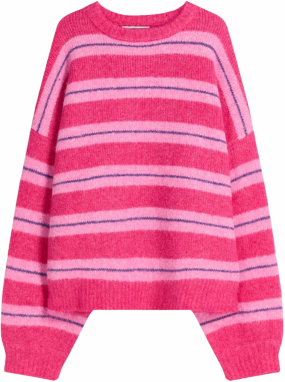 Bershka Sveter  fialová / ružová / ružová
