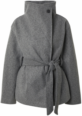 Gina Tricot Prechodná bunda  sivá melírovaná