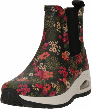 SKECHERS Gumáky 'UNO RUGGED-DANCING N THE RAIN'  telová / olivová / svetločervená / čierna