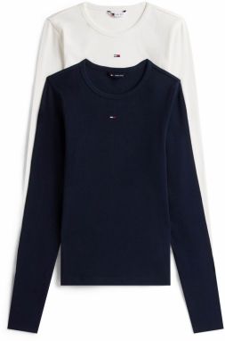 Tommy Jeans Tričko  azúrová / biela