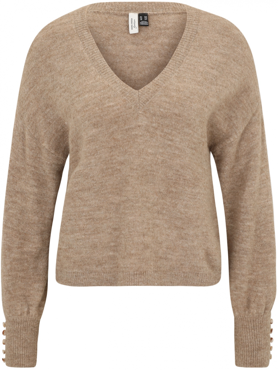 Vero Moda Petite Sveter 'VMLEFILE'  béžová melírovaná