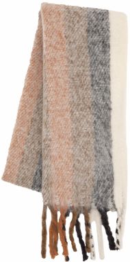 Pull&Bear Oversize šál  svetlobéžová / hnedá / koňaková / čierna