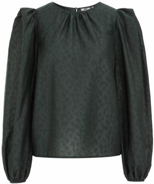 WE Fashion Blúzka  tmavozelená