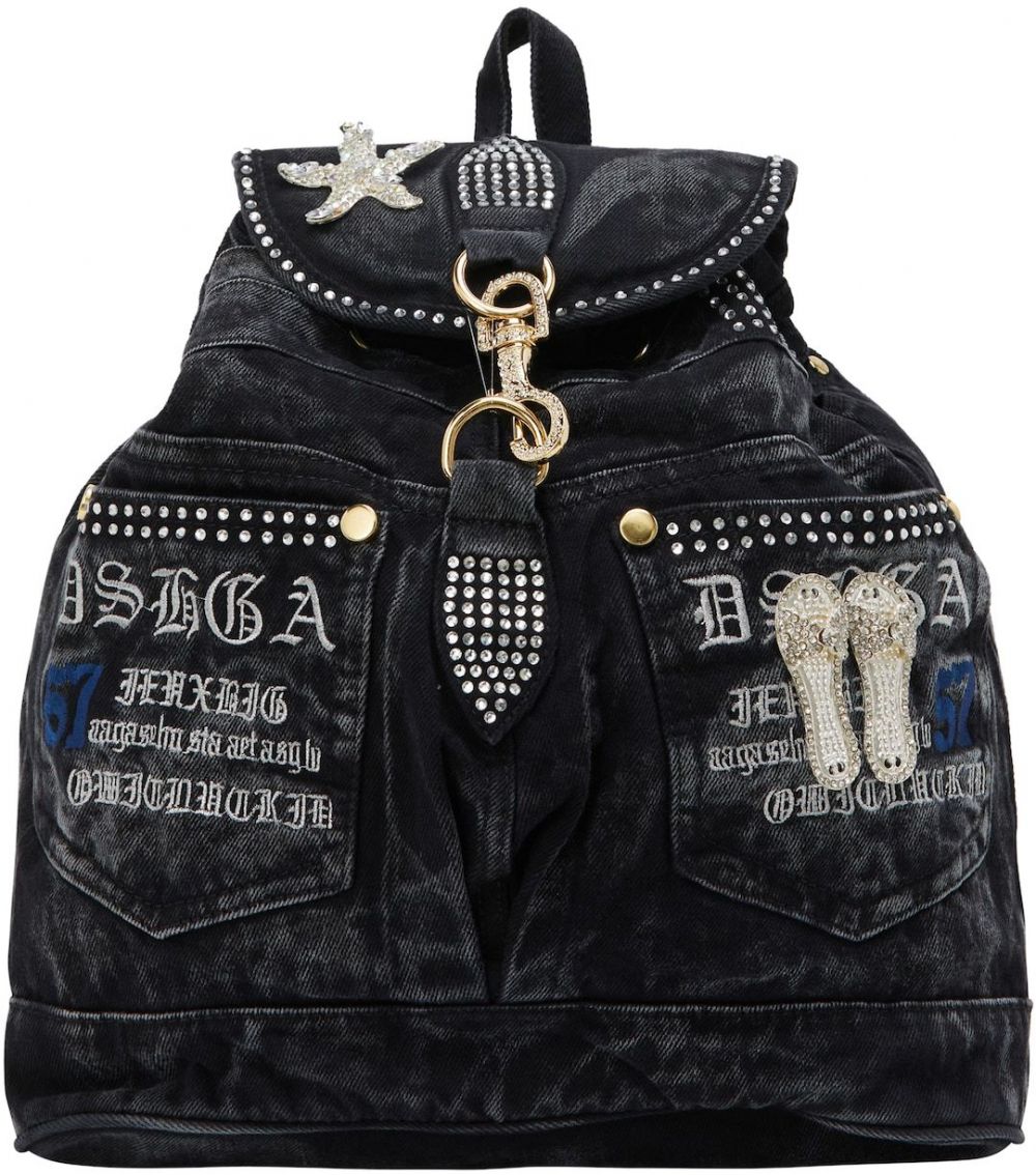 nelice Batoh  čierny denim