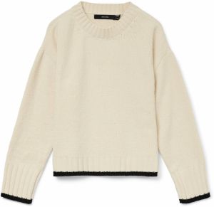 VERO MODA Sveter 'VMSHADOW'  krémová / čierna
