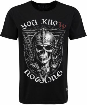 Key Largo Tričko 'Know'  hrdzavohnedá / sivá / čierna / biela