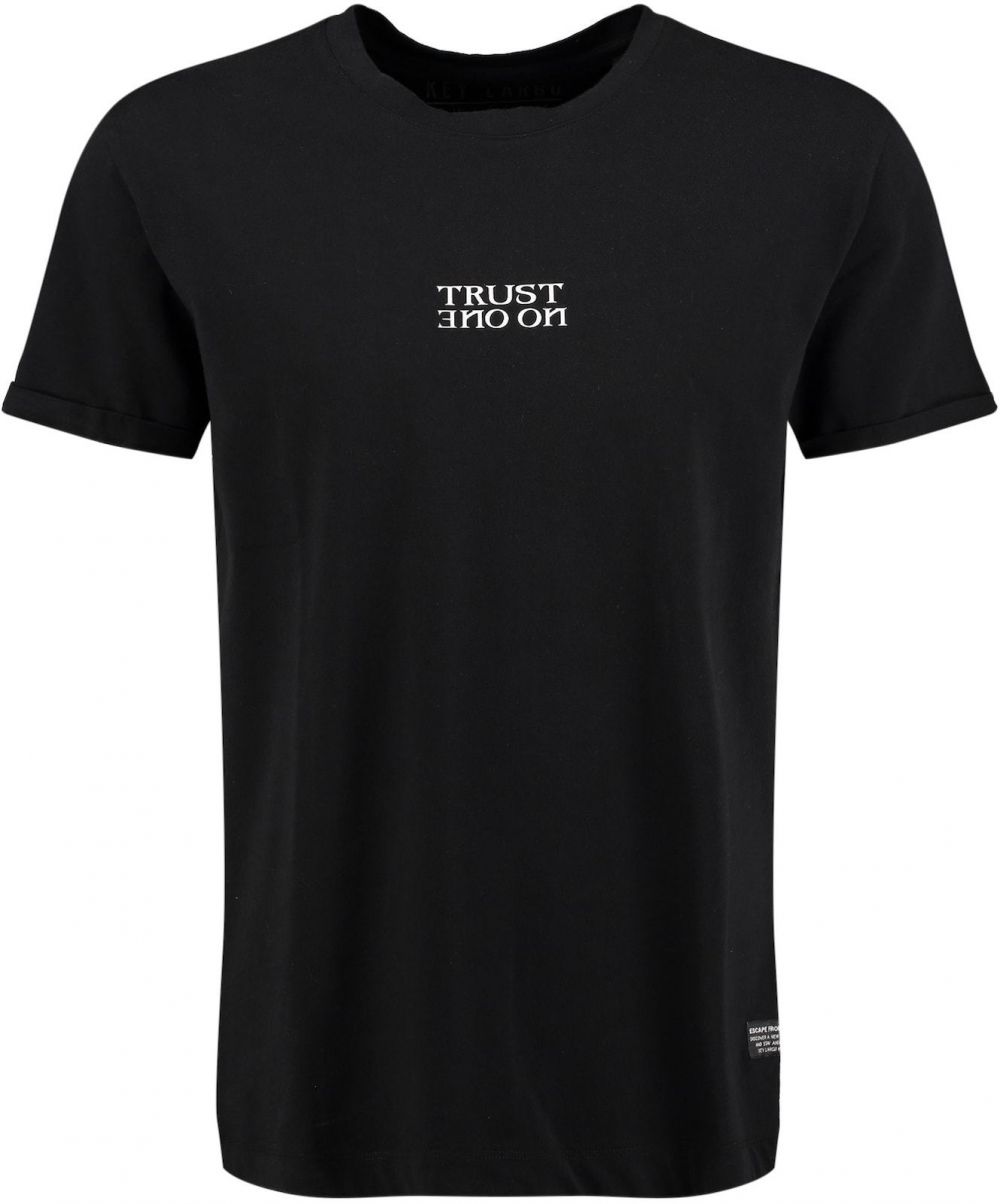 Key Largo Tričko 'Trust'  čierna / biela