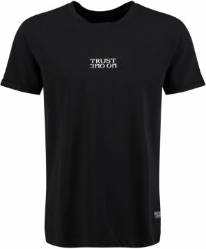 Key Largo Tričko 'Trust'  čierna / biela