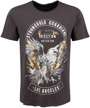 Key Largo Tričko 'Guardian'  zlatá žltá / tmavosivá / biela