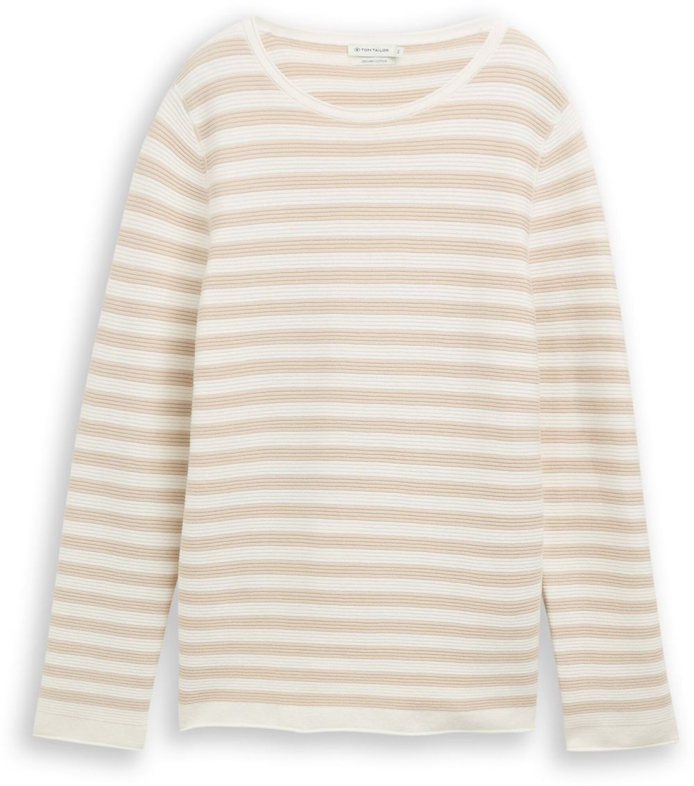 TOM TAILOR Sveter  farba ťavej srsti / svetlobéžová