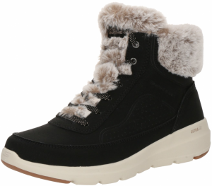 SKECHERS Členkové čižmy 'GLACIAL ULTRA - MOUNTAIN MUSE'  sivá / čierna