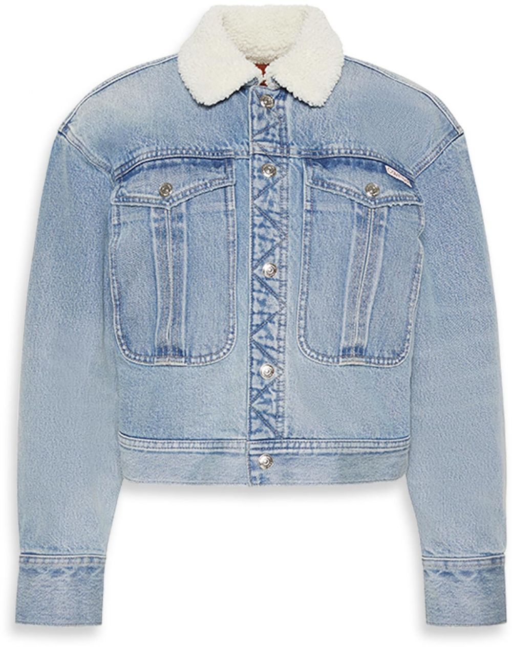 Calvin Klein Jeans Prechodná bunda  modrá denim