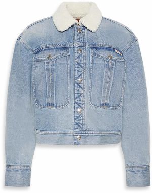 Calvin Klein Jeans Prechodná bunda  modrá denim
