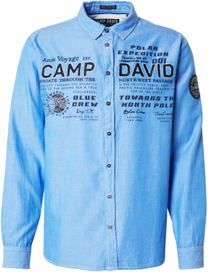 CAMP DAVID Košeľa  modrá / čierna